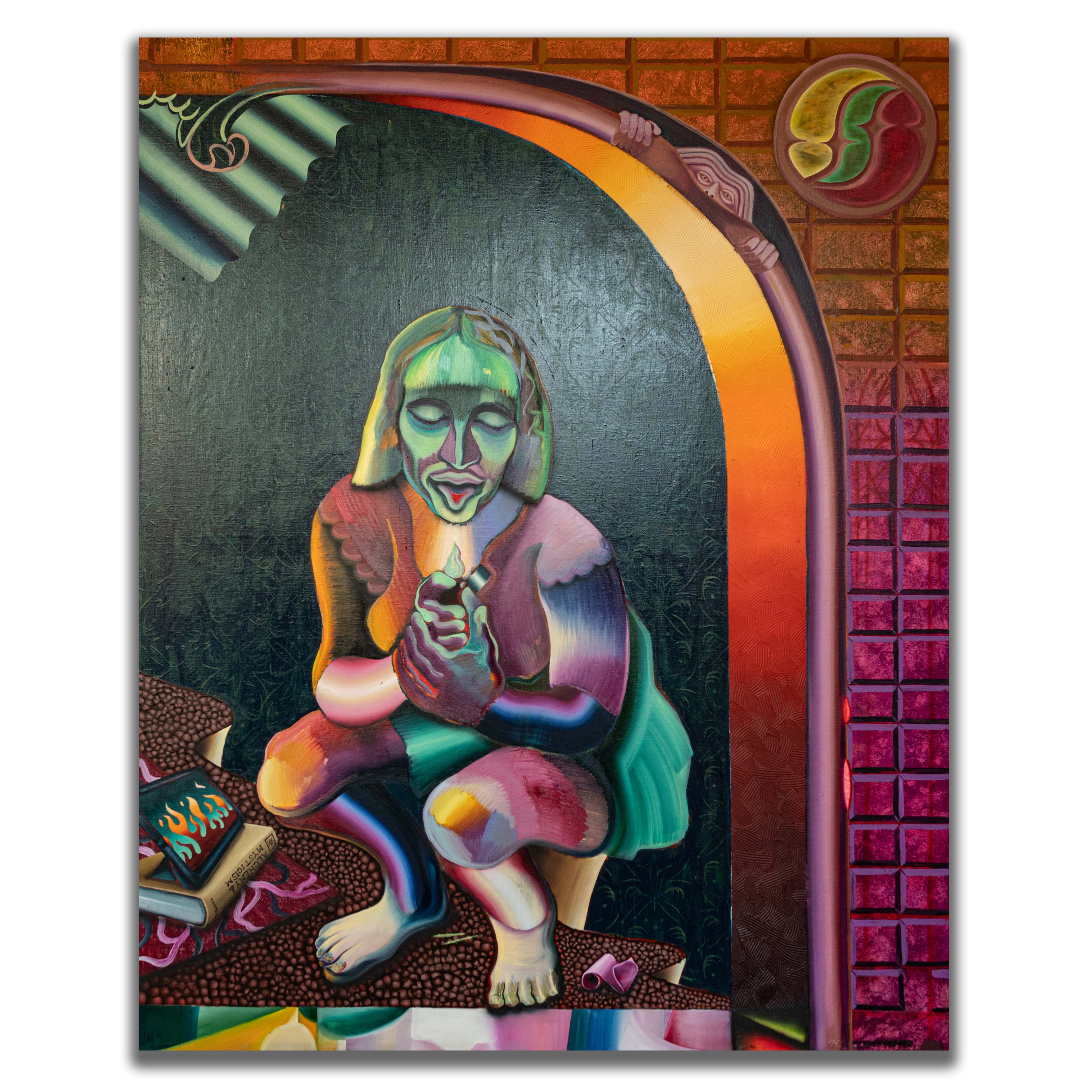 Light My Fire, 200x160cm, mix médií na plátně, 2024