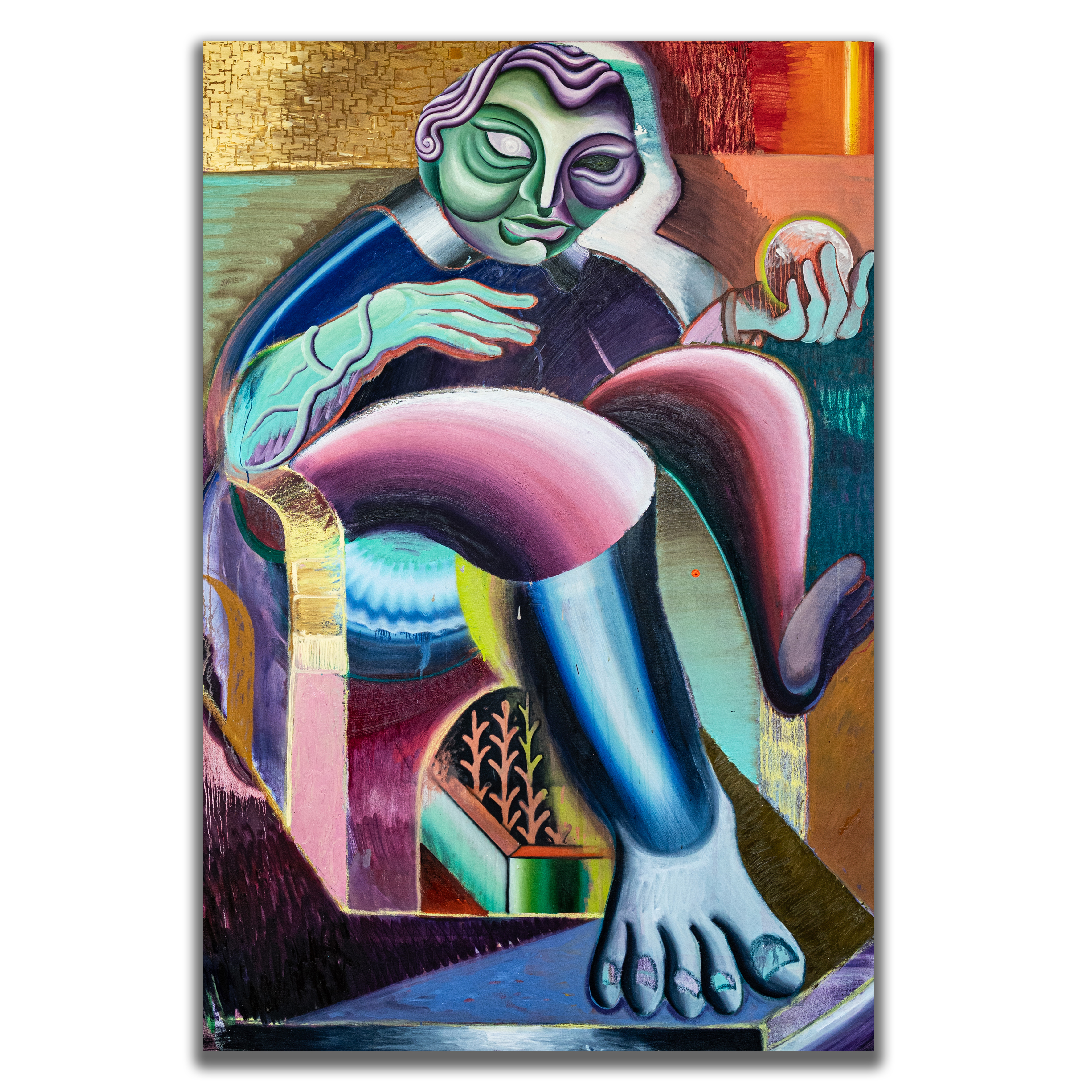 The Emperor, 182x122cm, mix médií na plátně, 2023